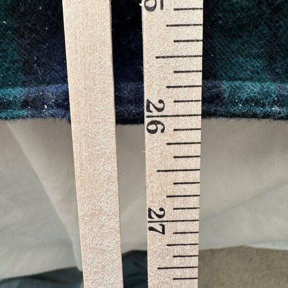 L.L. Bean Men's Plaid Flannel Button Down Shirt Shacket Green Navy Size Large - Picture 6 of 8